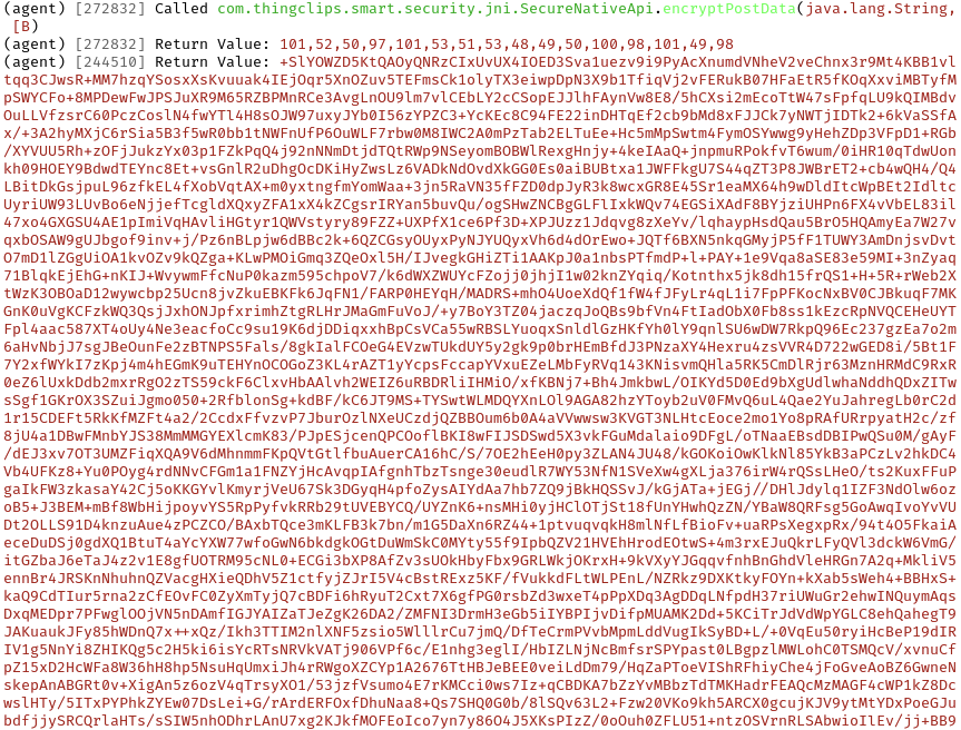 Verifying Encrypted POST Data via Objection screenshot