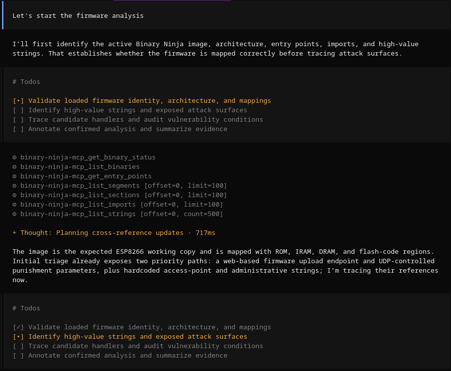 Sol validates the Binary Ninja mapping before tracing attack surfaces.