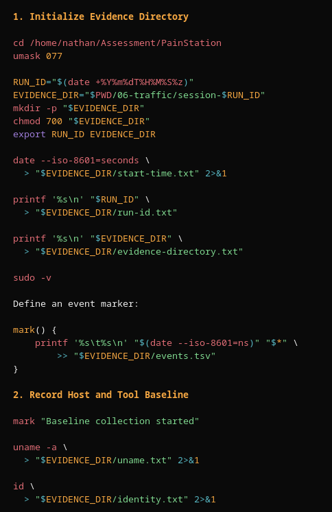 The first steps in Sol’s evidence collection procedure.