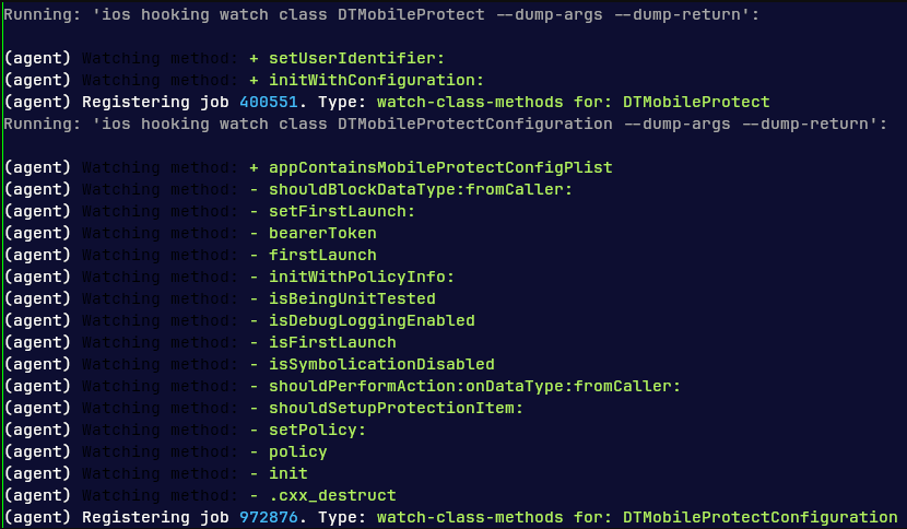 Hooking identified detection classes