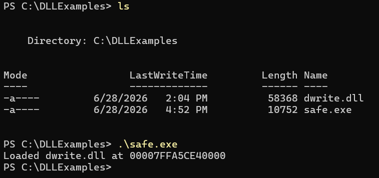 Full path skips the search order entirely. The planted DLL never loads.